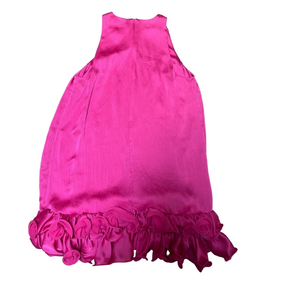 Excellent Condition Feather Sleeveless Ruffle Hem MinidressTrina Turk sz XLG - Picture 3 of 6